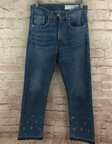 Rag and Bone  Vintage Crop Jeans Hyfielt Eyelet