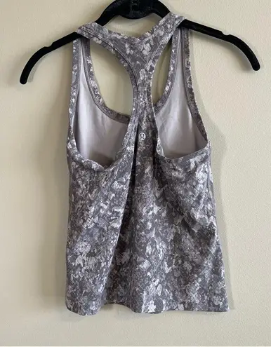 Lululemon  Women’s Gray Snakeskin Cool Racerback Nulu Tank Top 6