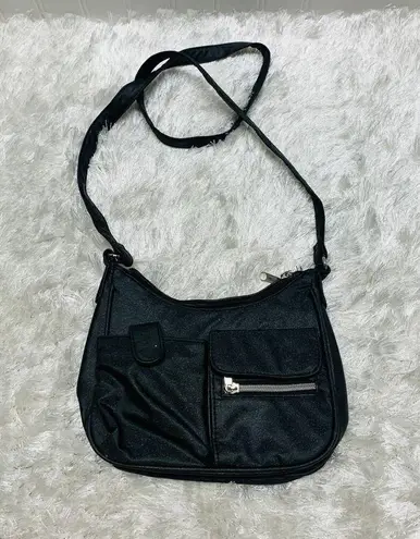 Y2k Mini Black Sparkle Cross Body Shoulder Bag