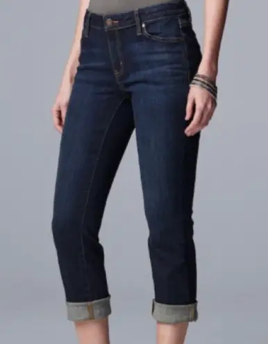 Simply Vera Vera Wang Blue Dark Wash Capris Jeans