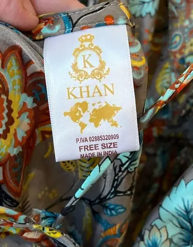 Khan Women’s Colorful Floral Backless Bohemian Tie Bow Sleeveless Midi Dress OS Size undefined