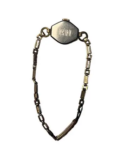 Vintage 10k Gotham Petite Ladies Art Deco Wind Up Watch Time Piece Gold