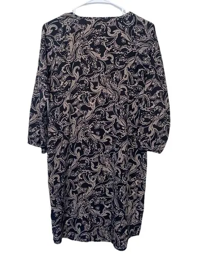 Gap  Black & Tan Paisley Print Tunic Dress