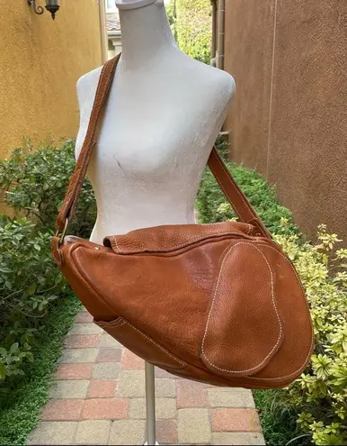 Custom made leather saddle bag