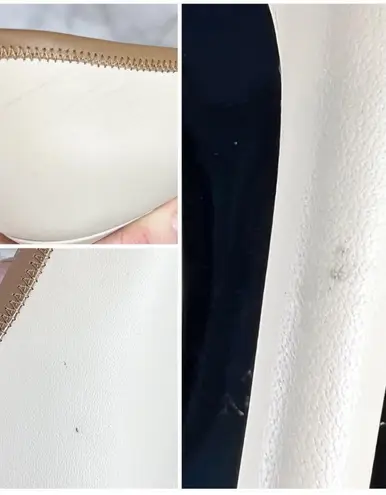 Ecru Lanvin Paris Leather D’Orsay Open Toe Stilettos