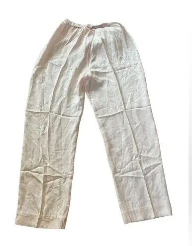 Lauren Alexandra Vintage 90s Pink Silk Rose Luxury Two Pieces Loungewear Set Size M