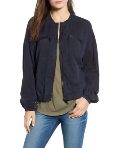 Hudson NEW Size L Large Womens Lightweight Denim Shirt Jacket in Navy W791TDG