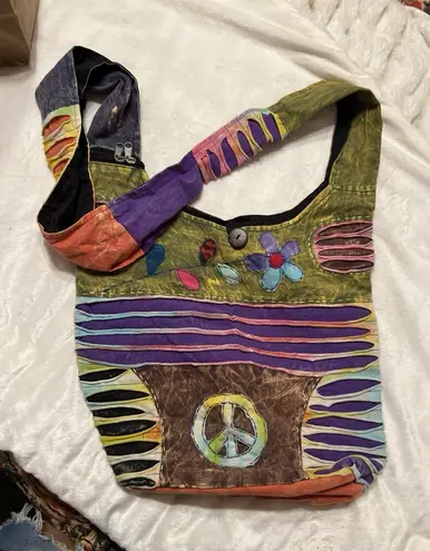 Hobo Bag Vintage Patchwork Hippie Boho Shoulder Purse Y2K Peace India Slouchy