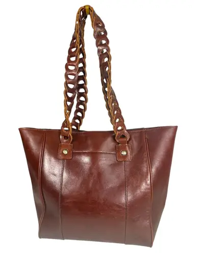 Patricia Nash Ivy Chain Link Vegetable Tanned British Tan Leather Bag Purse