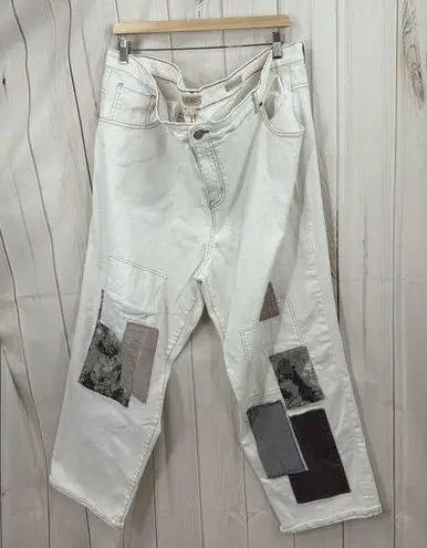 LOGO By Lori Goldstein Logo Lavish Women’s 28W Lori Goldstein White Patchwork Jeans
