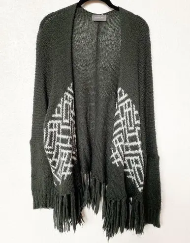 Wooden Ships Nola Fringe Cardigan Green Size Small