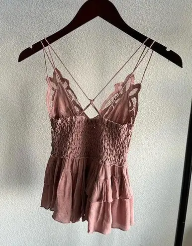 Free People ✨SALE  Dusty Mauve Adella Cami Top Size XS NWT