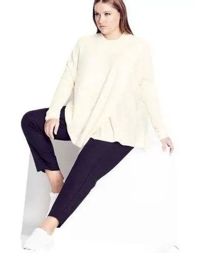 City Chic NWT Refinity Double Take Knit Jumper Sweater Cream Coastal Size 12