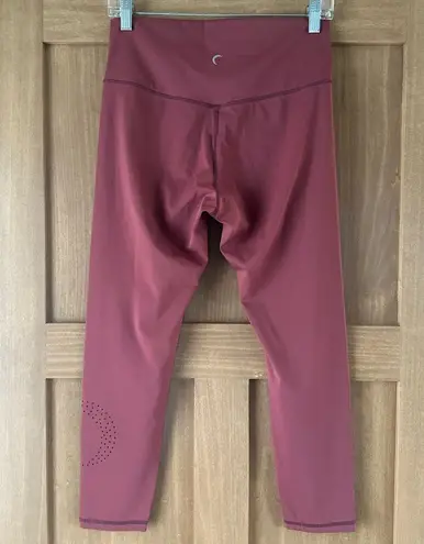 Zyia Active Berry Red Pear Moon Brilliant Hi-Rise 7/8 24" size 14-16