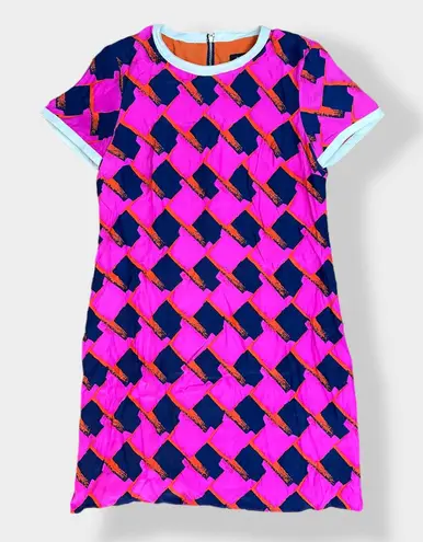 Alice & Trixie Silk dress with leather trim Size XS