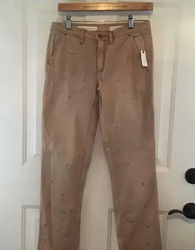 Anthropologie NWT  PICRO PAINT SPATTERED CHINO. 25