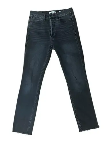 RE/DONE 80s Slim Straight Black Jean Size 27 Button Fly Revolve