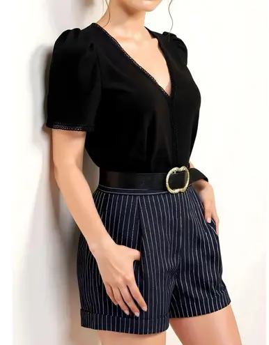 Sézane Tina Blouse, Black, FR34/US2