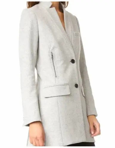 Veronica Beard gray dickey compatible Melange Wool Cashmere Blend coat size 4