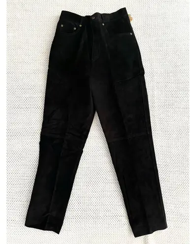 Contrasts Vintage Deadstock Black Leather High Rise Straight Leg Pants 11 Korea