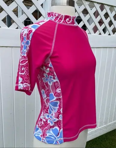 L.L. Bean Rash Guard Swim Top Pink Size undefined
