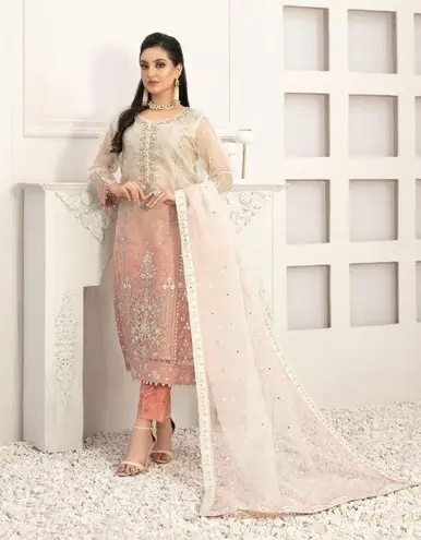 New pakistani indian Designer 3pc suit Multiple Size L