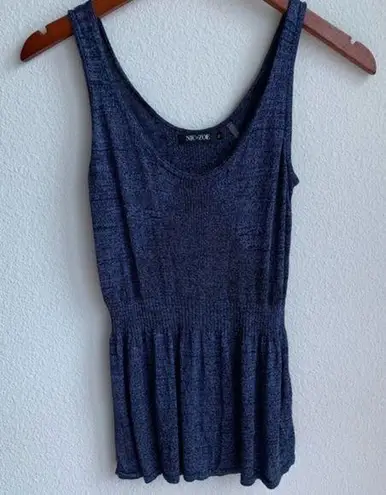 Nic+Zoe Navy Silk Mix Tank SP
