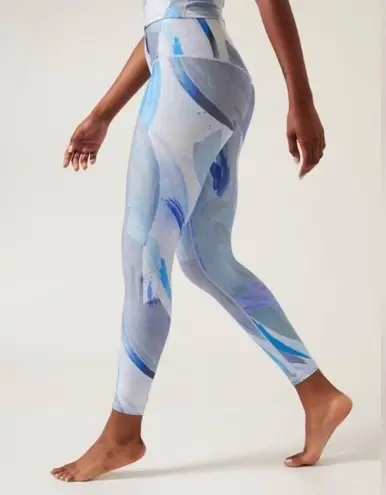 Athleta Women’s  Vibrance Snowball Blue Leggings and Tank Top Set Size S