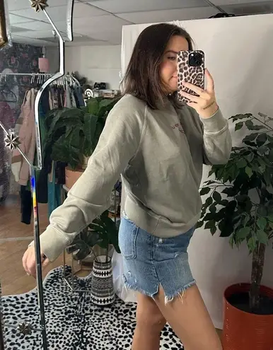 Zadig & Voltaire I Love You Graphic Sweatshirt Gray Size Small