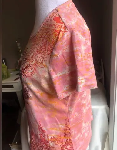 Gloria Vanderbilt Pullover Carousel Coney Island Tee Size Large