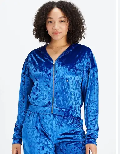 Fabletics Crushed Velour Zip-up Hoodie