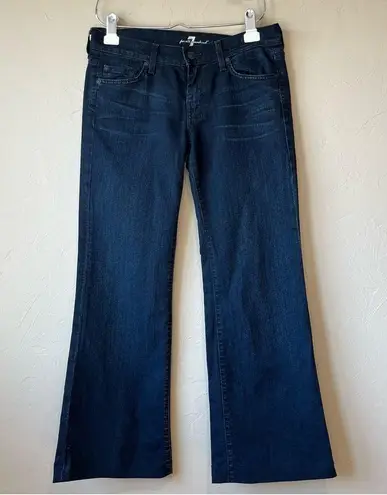 7 For All Mankind  Jeans 27 Dark Low Rose Flare Jeans Y2K Vintage Retro Bootcut