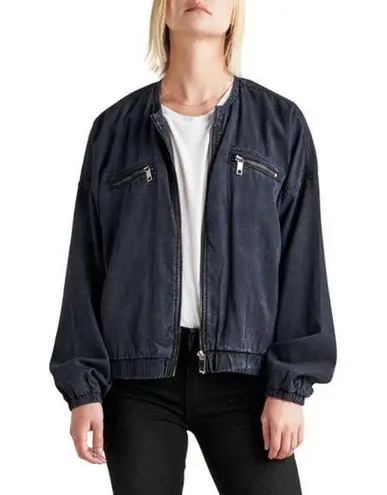 Hudson NEW Size L Large Womens Lightweight Denim Shirt Jacket in Navy W791TDG