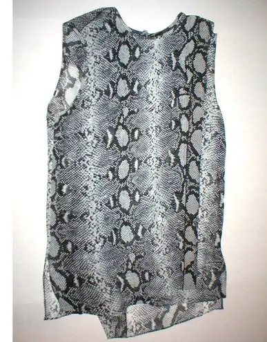 Proenza Schouler NWT $890 Silk Designer Blouse Top 6 Womens New Black White Pyth