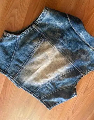 Rue 21  denim vest jacket cropped 