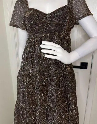 Draper James Elegant Brown Shimmer short Dress. #101