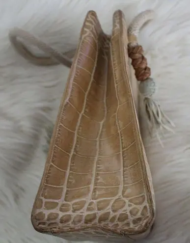 Sondra Roberts Croc Embossed Shoulder Bag Purse