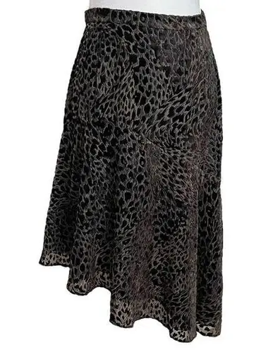 Reiss Neelam Animal Print Burnout Skirt Asymmetrical Womens Size 6