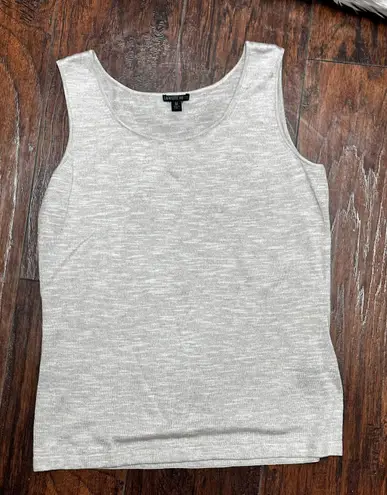Lafayette 148 linenblend scoopneck sleeveless tank top