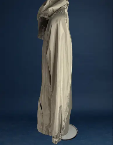 Laura Scott Women’s Hooded Windbreaker Jacket – Beige – Size S/P - Full Zip