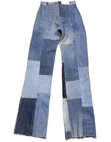 RE/DONE  x Levi's Women's Amina Muaddi Patchwork High-Rise Flared Jeans Size 25