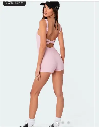Edikted  pink ribbed romper - Image 2