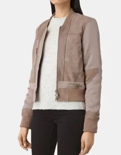 All Saints | Craddock Suede Bomber Jacket Size 00