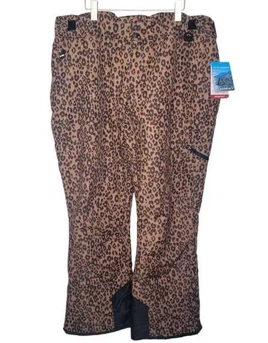 NWT Artic Quest Leopard Snow Pants 3XL Womens Water Resistant Boot Zippers Size 3X