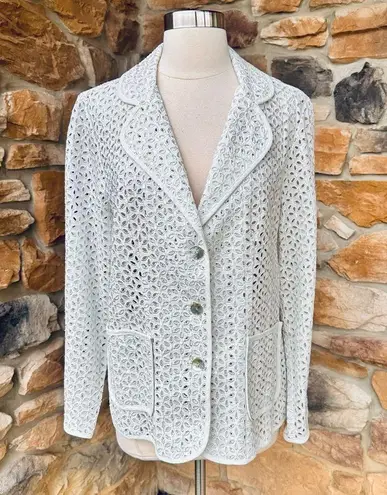 Susan Graver Eyelet Blazer Jacket