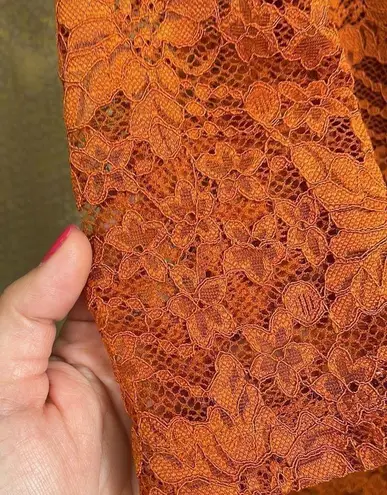 Blashe burnt/rust orange lace long sleeve mini dress, size M, NWT Size M