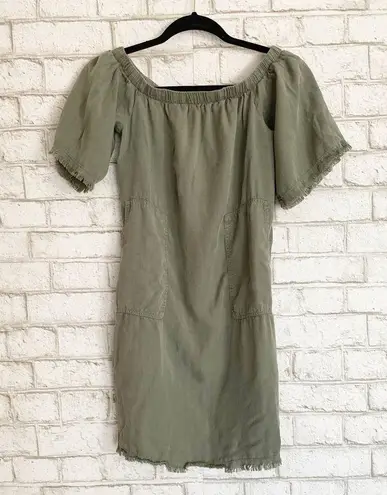 Glam Green Off The Shoulder Tunic Top Size Small