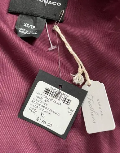 NEW CLUB MONACO VIOLET FEATHER VEST XS!