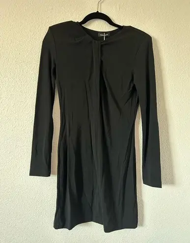 ANINE BING Amaya knot detail mini Dress in Black sz XS nwt