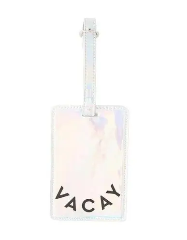 3/$15 Path Travel Holographic Luggage Tag Silver